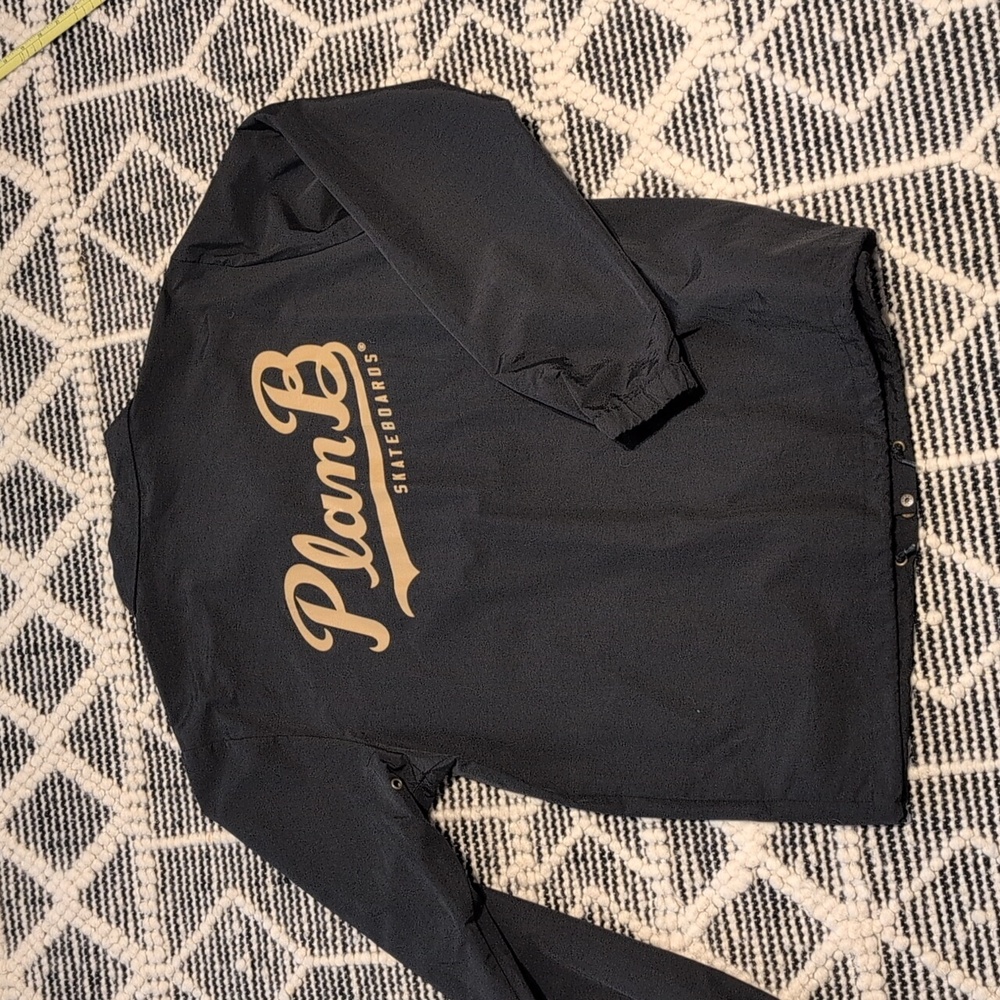 Vintage Plan B Black Lightweight Men's Coaches Jacket